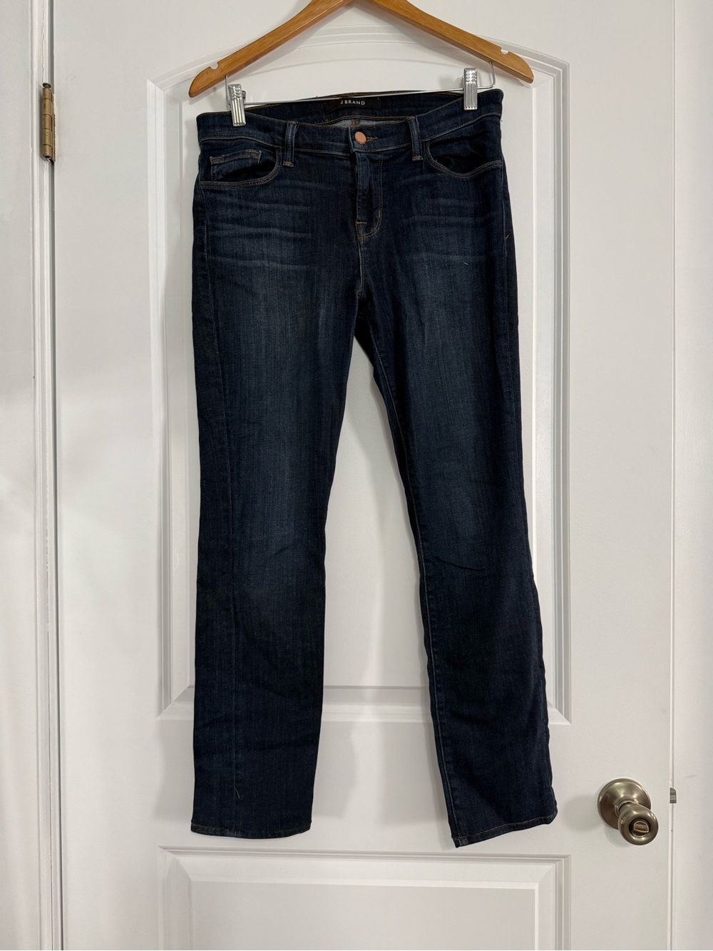 J Brand Dark Blue Women’s Straight-Leg Oblivion Jeans